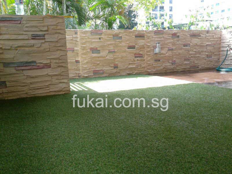 Artificial Grass Flooring At Courtyard