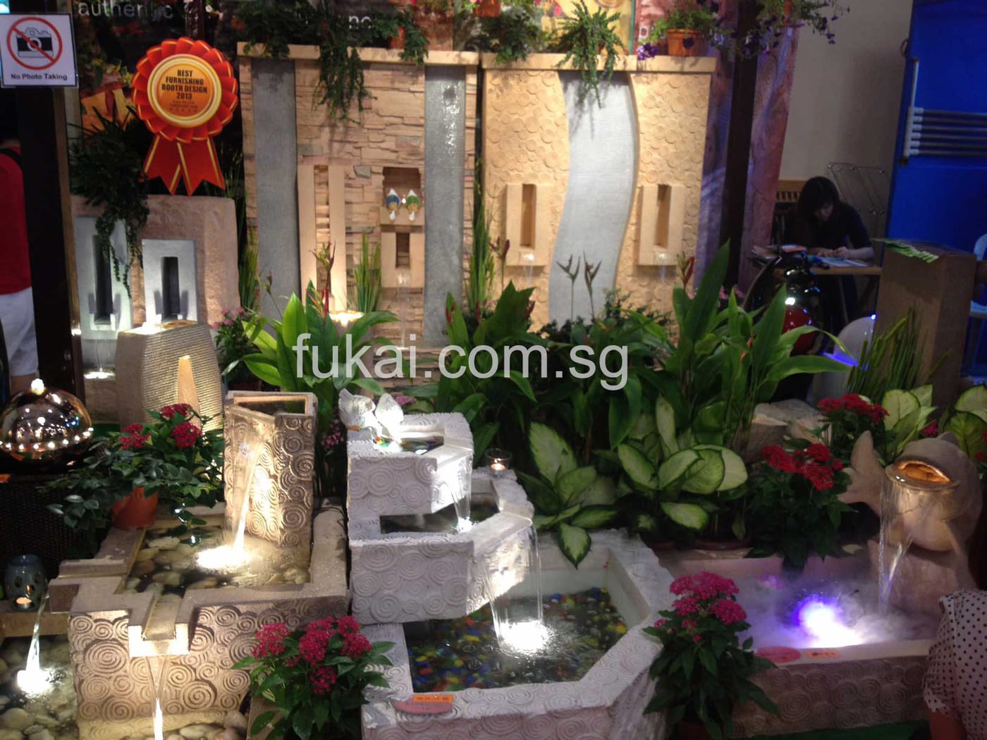Beautiful Garden Landscape With Custom Design Water Feature