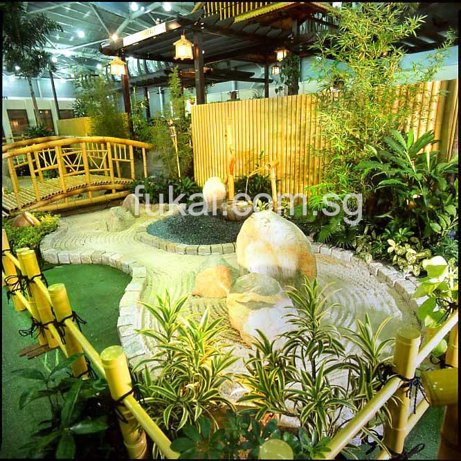 Beautiful Garden Landscape With Stream