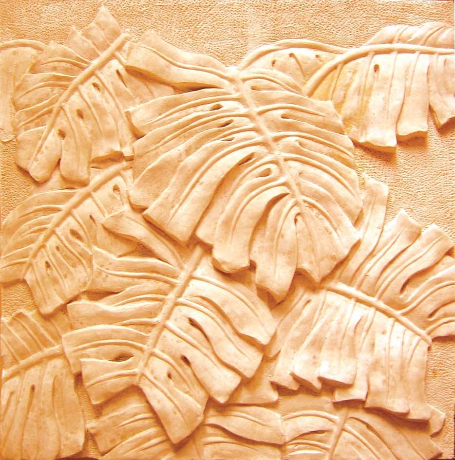 Beautiful Wall Carving Of Leaves