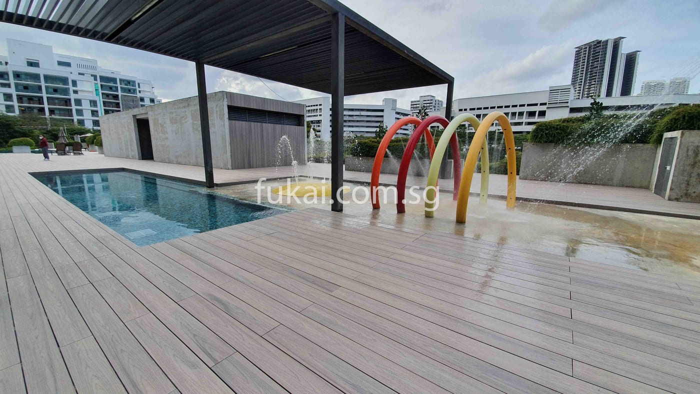 Composite Decking At Children Swimming Pool