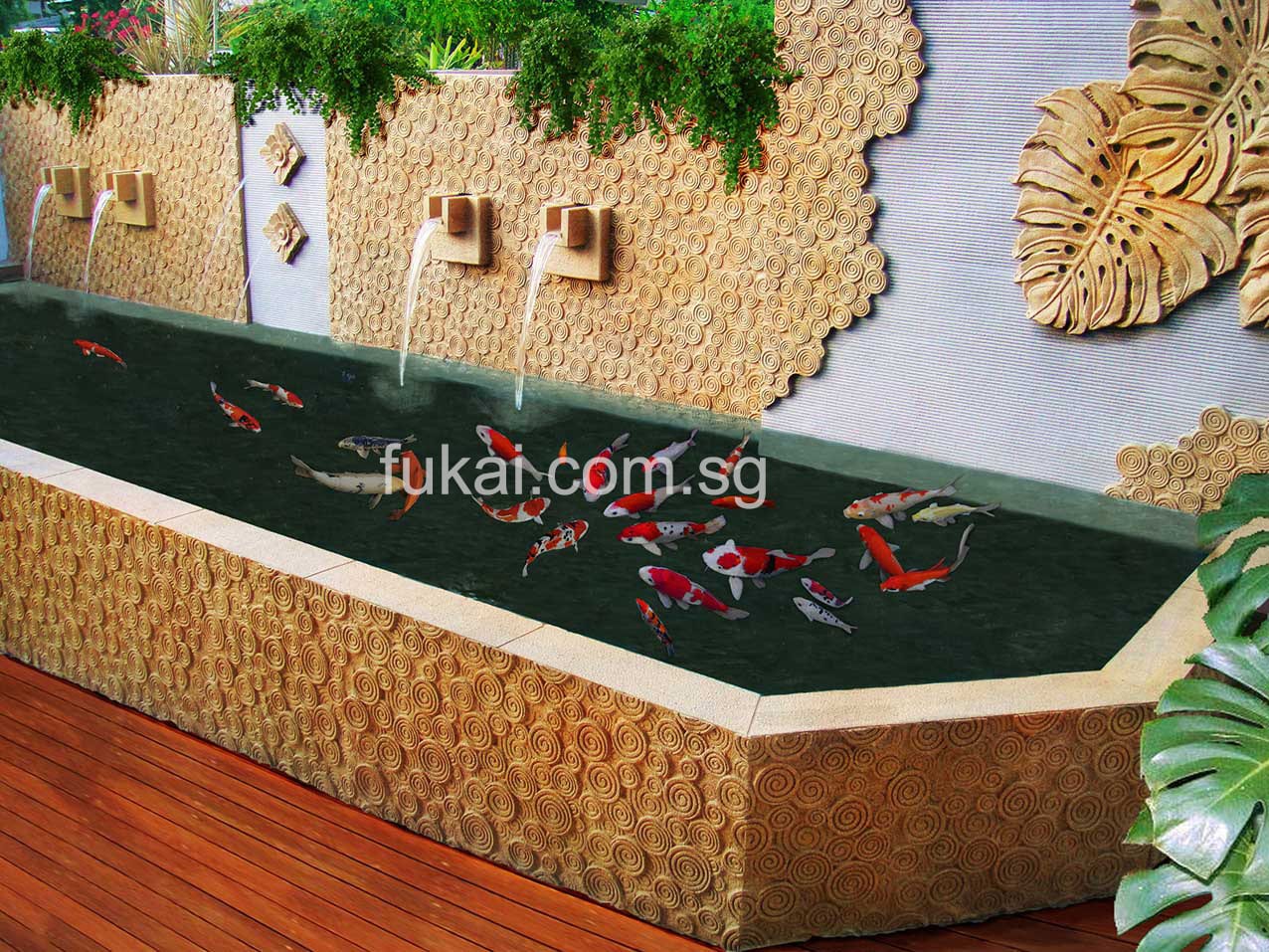 Custom Made Koi Pond 1
