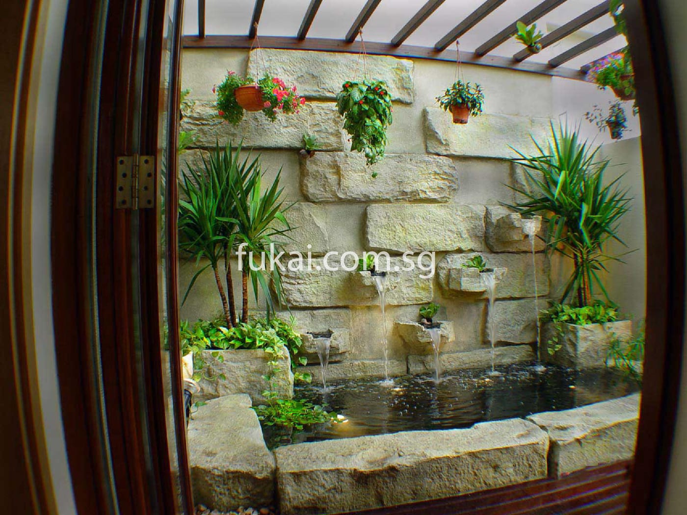 Custom Made Pond With Plant Ornaments 1