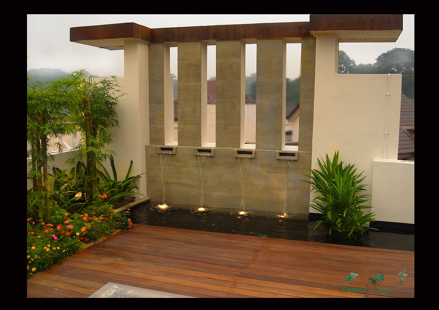 Outdoor Custom Water Feature At The Veranda