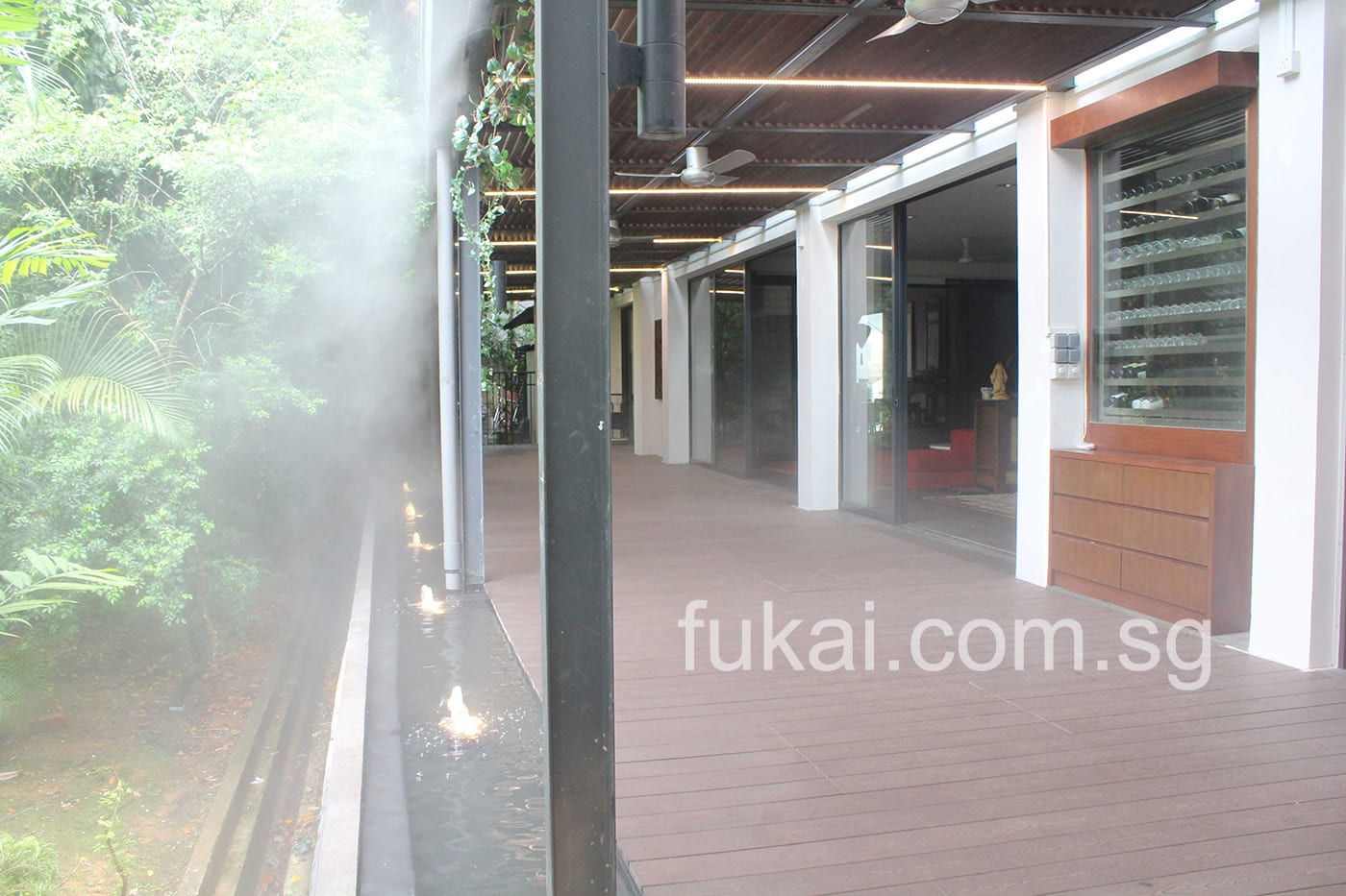 Water Mist Outside The House