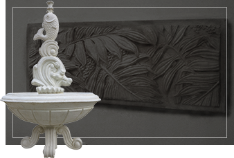 wall carving background with stone ornament