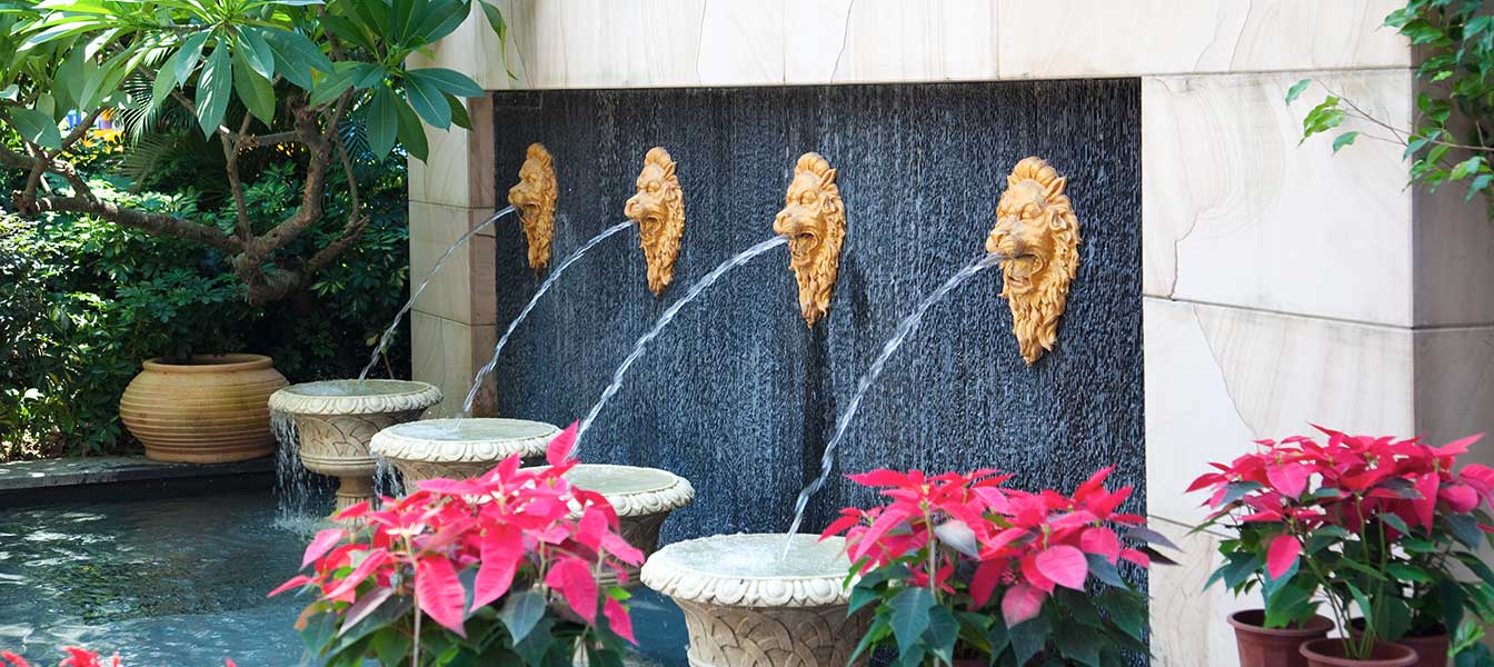 customised lion water fountain and water feature Singapore