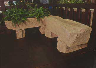 outdoor stylish bench for garden scenery