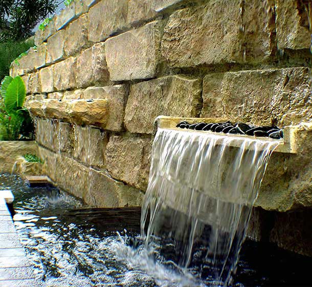 relaxing custom-made koi pond
