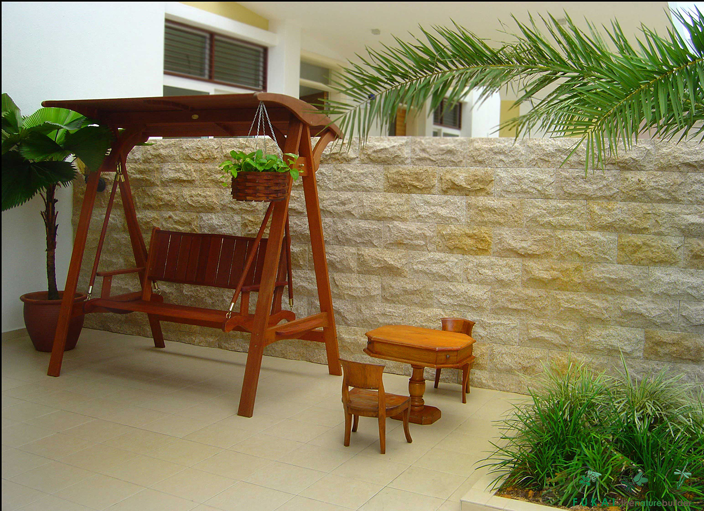 stylish ready-made rattan swing and furnitures