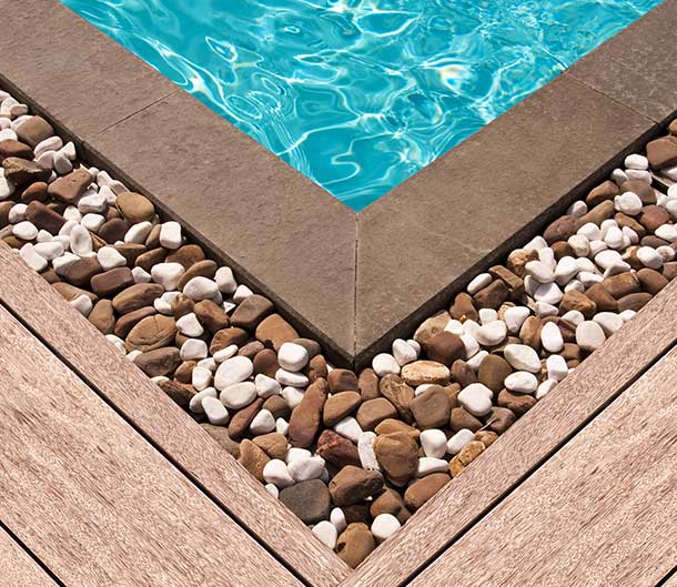 composite timber decking pool edge