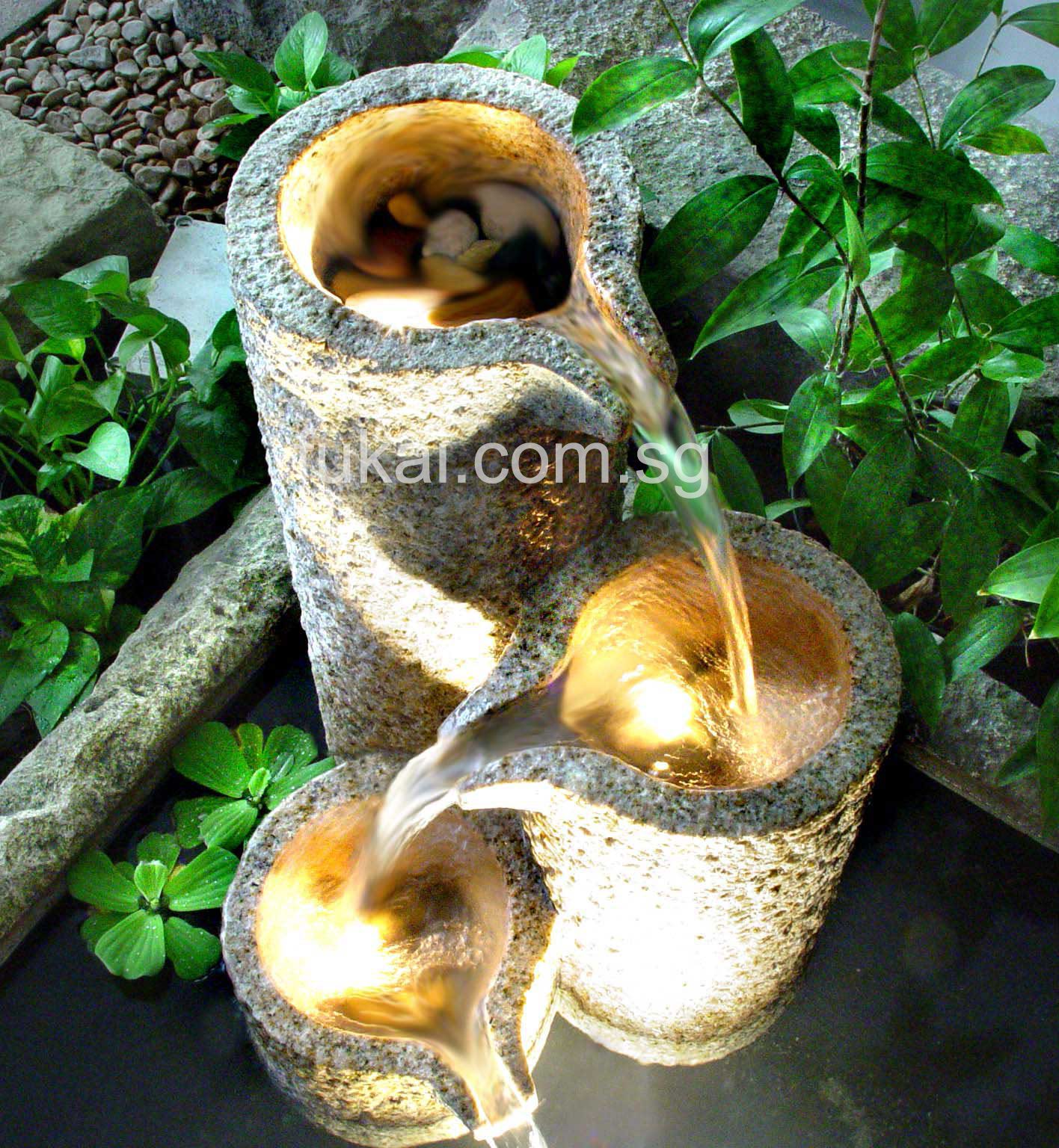 water feature in a unique stone ornament