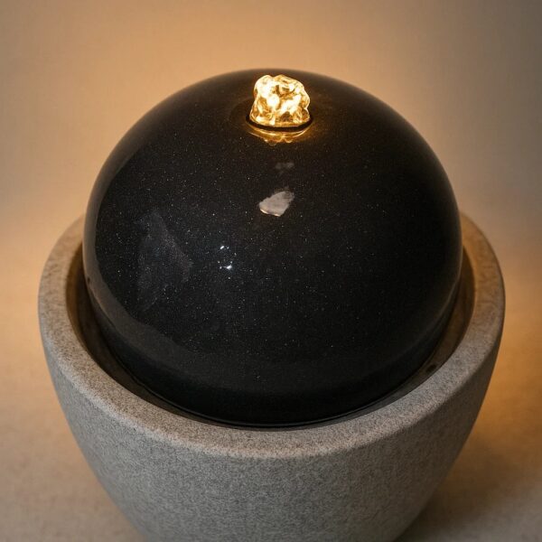 Round Ball Standing Black and White - Image 2