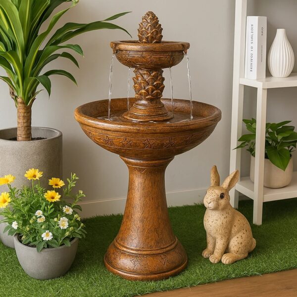 Two-tier-half-bowl-brown - Image 2