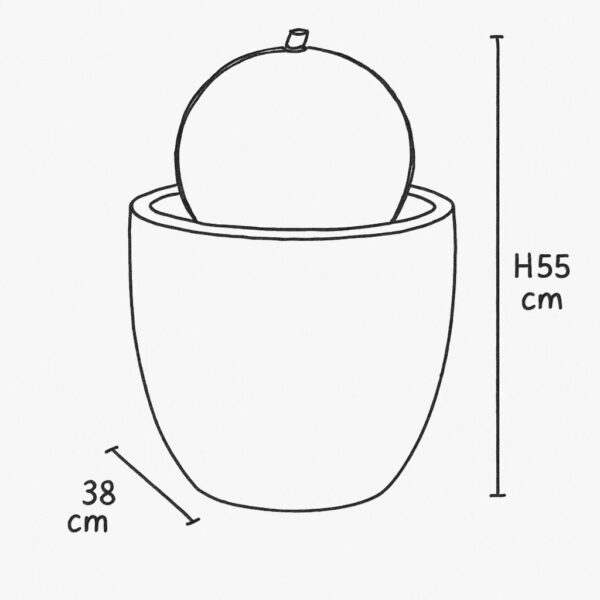 Round Ball Standing Grey - Image 10