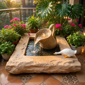 Wealth Gathers Granite Water Feature