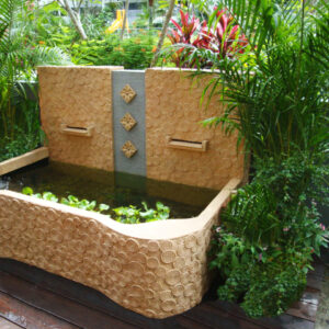 Modern Royal Wisdom Design Wall Water Feature Koi Pond at PES